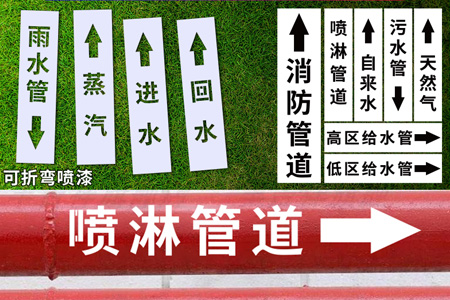 管道標識鏤空噴（pēn）字模板（bǎn）